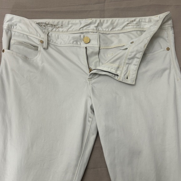 Lilly Pulitzer  Worth Skinny Jeans Pants White Size:14 - Picture 4 of 15
